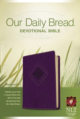 NLT Our Daily Bread Devotional Bible, Eggplant (Imitation Leather)