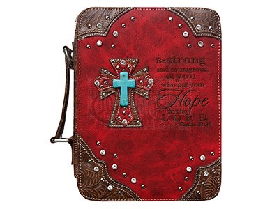 Fashion Bible Cover Cross/Hope Red (General Merchandise)