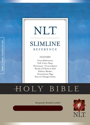 NLT Slimline Reference Bible, Burgundy (Bonded Leather)