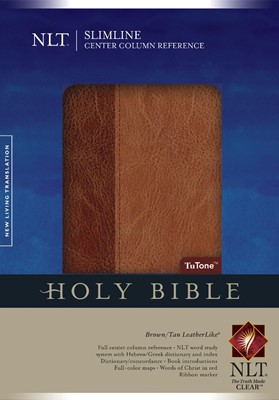 NLT Slimline Center Column Reference Bible, Indexed (Imitation Leather)