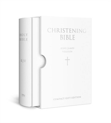 KJV Standard Christening Bible, White (Imitation Leather)