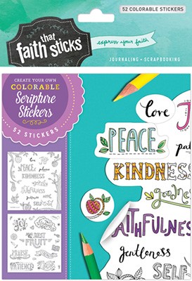 Galatians 5:22-23 Colorable Stickers (Stickers)