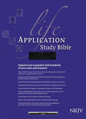 NKJV Life Application Study Bible, Black, Indexed (Bonded Leather)