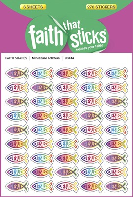 Miniature Ichthus - Faith That Sticks Sticker (Stickers)
