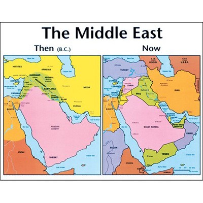Middle East: Then and Now  20X26 (Wall Chart)