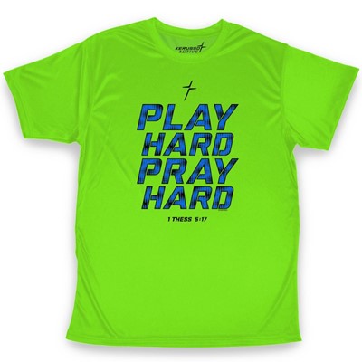 Play Hard Pray Hard Active T-Shirt, Medium (General Merchandise)