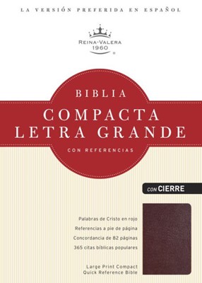 RVR 1960 Biblia Compacta Letra Grande con Referencias, borgo (Bonded Leather)