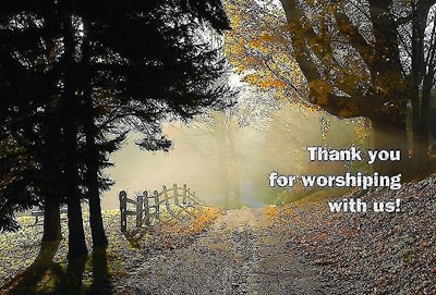 Thank You for Worshiping with Us! Postcard (Pkg of 25) (Postcard)