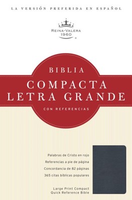 RVR 1960 Biblia Compacta Letra Grande con Referencias, zafir (Imitation Leather)