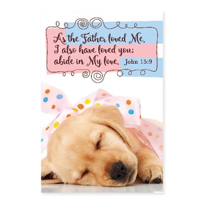 Memo Pad Puppy John 15:9 (Notebook / Blank Book)