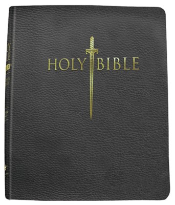 KJVER Sword Study Bible, Personal Size Large Print, Black (Genuine Leather)