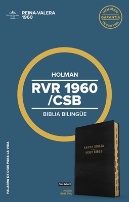 RVR 1960/CSB Biblia Bilingüe, negro imitación piel con índic (Imitation Leather)