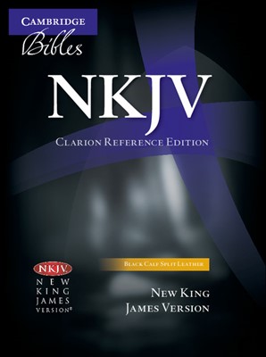 NKJV Clarion Reference Edition, Black Calf Split Leather (Leather Binding)