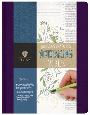 HCSB Illustrator's Notetaking Bible, Purple Linen (Imitation Leather)