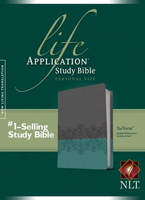 NLT Life Application Study Bible Personal Size Juniper/Gray (Imitation Leather)