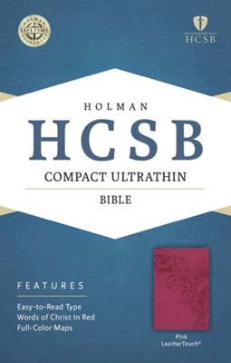 HCSB Compact Ultrathin Bible, Pink Leathertouch (Imitation Leather)