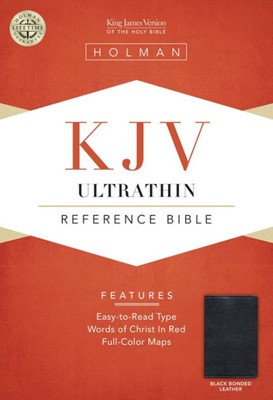 KJV Ultrathin Reference Bible, Black Bonded Leather (Bonded Leather)