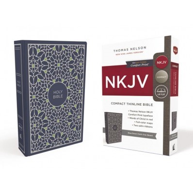 NKJV Thinline Bible, Compact, Blue/Green, Red Letter Ed. (Cloth-Bound)