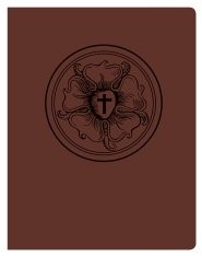 Lutheran Study Bible, Luther's Rose, Brown/Burgundy (Leather Binding)