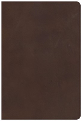 KJV Giant Print Reference Bible, Brown Genuine Leather (Leather Binding)