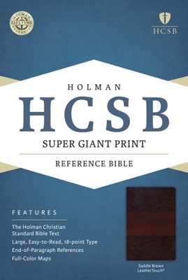 HCSB Super Giant Print Reference Bible, Saddlebrown (Imitation Leather)