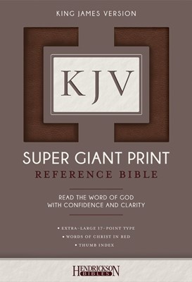 KJV Super Giant Print Reference Bible, Brown, Indexed (Flexisoft)