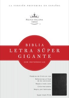 RVR 1960 Biblia Letra Súper Gigante, negro piel fabricada (Bonded Leather)