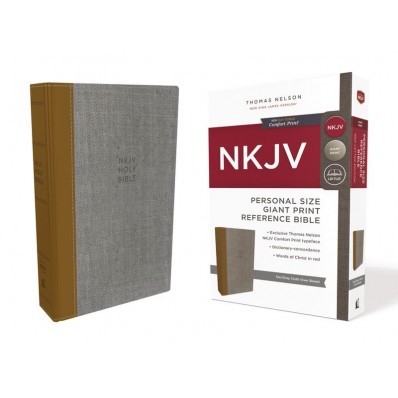 NKJV Reference Bible Personal Size, Tan/Gray (Hard Cover)