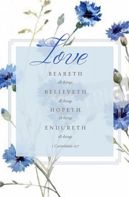 Love Beareth All Things Bulletin (Pack of 100) (Bulletin)