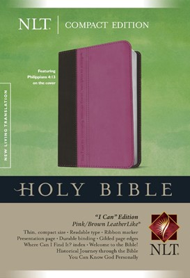 NLT Compact Edition Bible Tutone Pink/Brown (Imitation Leather)