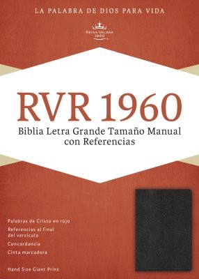 RVR 1960 Biblia Letra Grande Tamaño Manual, negro imitación (Imitation Leather)
