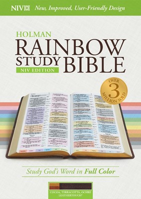 NIV Rainbow Study Bible, Cocoa/Terra Cotta/Ochre (Imitation Leather)