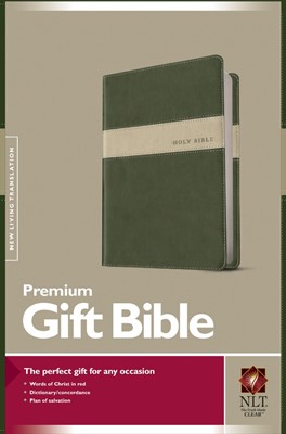 NLT Premium Gift Bible, Evergreen/Stone (Imitation Leather)