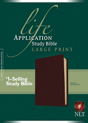 NLT Life Application Study Bible Large Print, Burgundy (Bonded Leather)