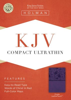 KJV Compact Ultrathin Bible, Purple Leathertouch (Imitation Leather)
