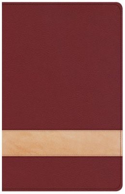 CSB Large Print Personal Size Reference Bible, Crimson/Tan (Imitation Leather)