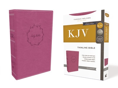 KJV Thinline Bible, Pink, Red Letter Edition, Comfort Print (Imitation Leather)