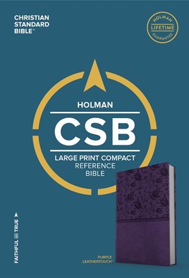 CSB Large Print Compact Reference Bible, Purple Leathertouch (Imitation Leather)