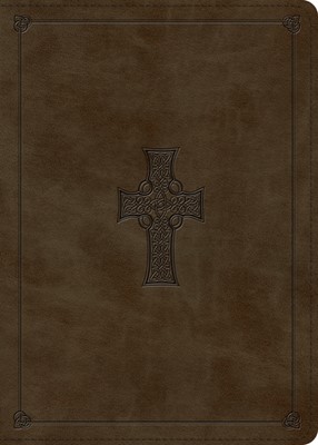 ESV MacArthur Study Bible, Olive, Celtic Cross Design (Imitation Leather)