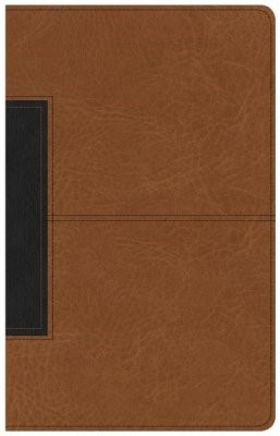 CSB Single-Column Personal Size Bible, Tan/Black (Imitation Leather)