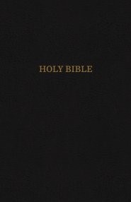 KJV Reference Bible, Black, Giant Print, Red Letter Ed. (Leather-Look)