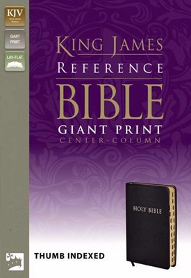 KJV Reference Bible, Giant Print Indexed, Black (Bonded Leather)