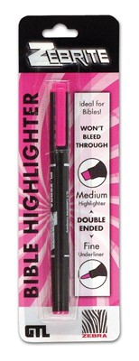 Double Ended Highlighter - Pink