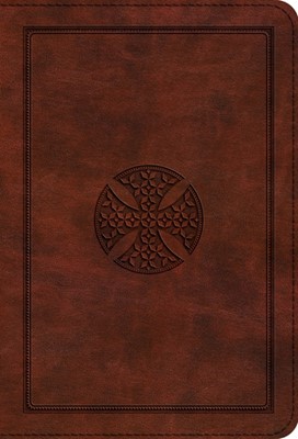 ESV: Large Print Compact Bible Trutone, Brown, Mosaic Cross (Imitation Leather)