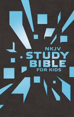 NKJV Study Bible For Kids Grey/Blue Cover (Hard Cover)