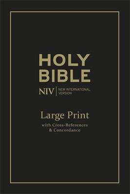 NIV Large Print Single Column Deluxe Reference Bible (Leather Binding)