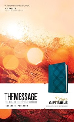 Message Deluxe Gift Bible, Denim Leather-Look (Imitation Leather)