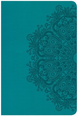 CSB Compact Ultrathin Reference Bible, Teal Leathertouch (Imitation Leather)
