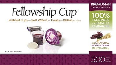 Fellowship Cup Box of 500 - Prefilled Communion Bread & Cup (General Merchandise)