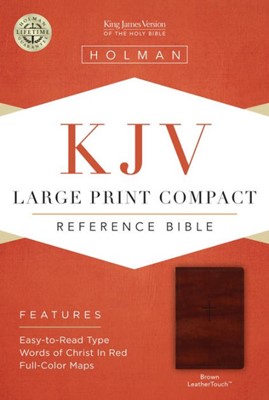 KjJV Large Print Compact Reference Bible, Brown Leathertouch (Imitation Leather)